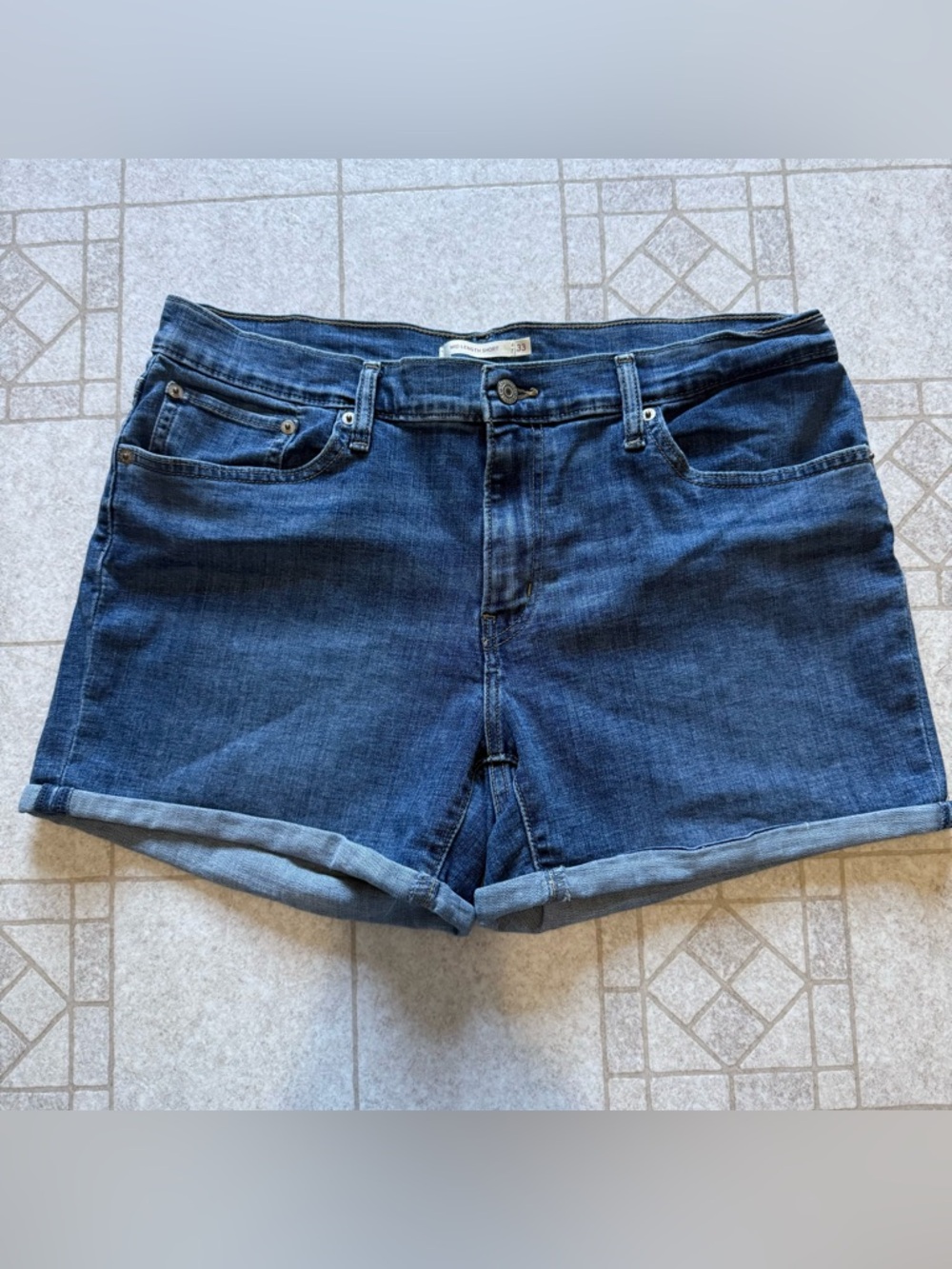 Levi's Dark Blue Denim Shorts